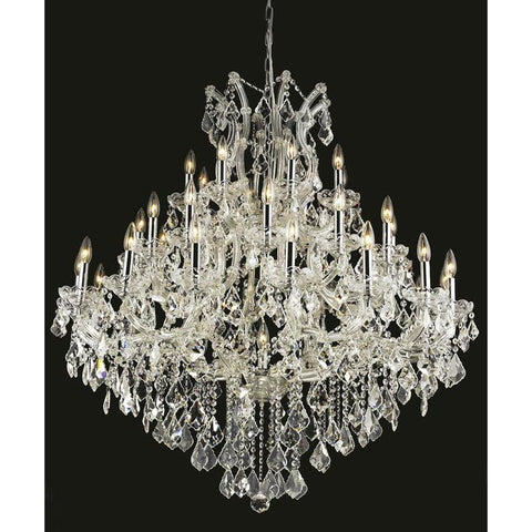 Elegant Lighting Maria Theresa 37 light Chrome Chandelier Clear Swarovski Elements Crystal