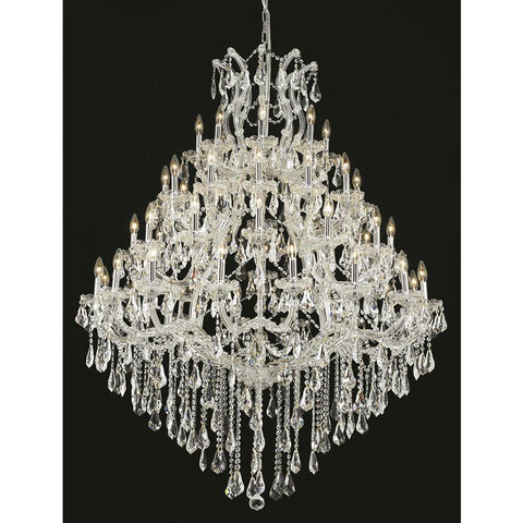 Elegant Lighting Maria Theresa 49 light Chrome Chandelier Clear Swarovski Elements Crystal