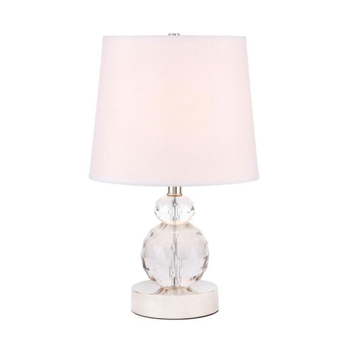 Elegant Lighting Maribelle 1 light Polished Nickel Table Lamp