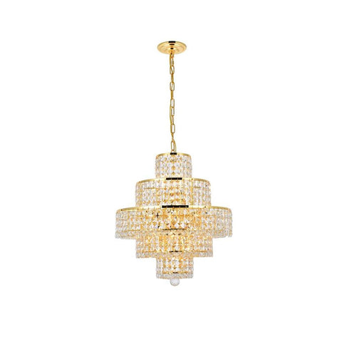 Elegant Lighting Maxime 13 light Gold Chandelier Clear Royal Cut Crystal