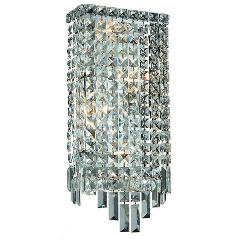 Elegant Lighting Maxime 4 light Chrome Wall Sconce Clear Elegant Cut Crystal