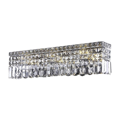 Elegant Lighting Maxime 6 light Chrome Wall Sconce Clear Elegant Cut Crystal
