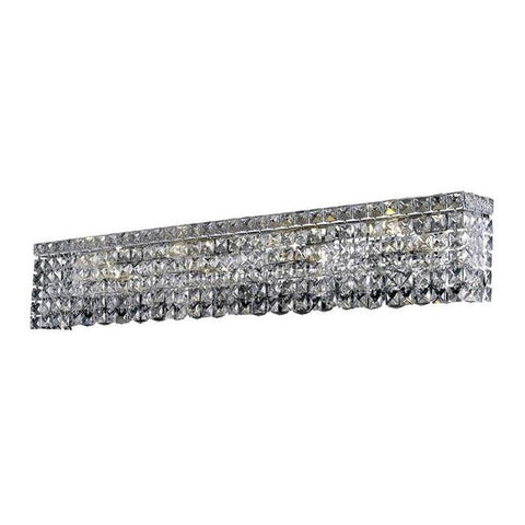 Elegant Lighting Maxime 8 light Chrome Wall Sconce Clear Elegant Cut Crystal