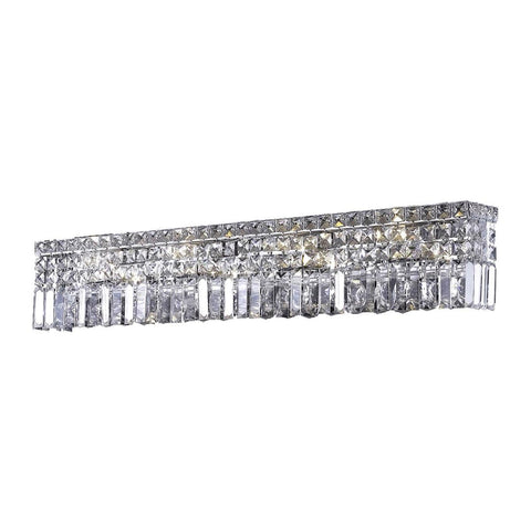 Elegant Lighting Maxime 8 light Chrome Wall Sconce Clear Royal Cut Crystal