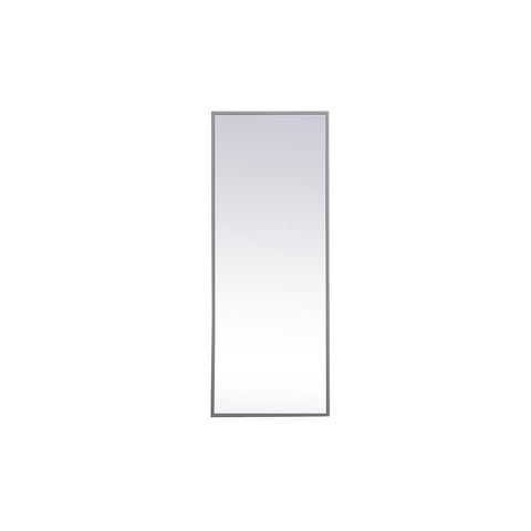 Elegant Lighting Metal frame rectangle mirror 14 inch x 36 inch in Grey