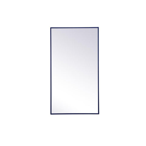 Elegant Lighting Metal frame rectangle mirror 20 inch x 36 inch in Blue