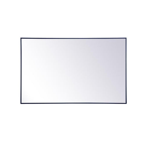 Elegant Lighting Metal frame rectangle mirror 30 inch x 48 inch in Blue