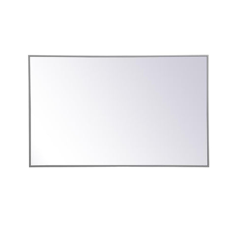 Elegant Lighting Metal frame rectangle mirror 30 inch x 48 inch in Grey