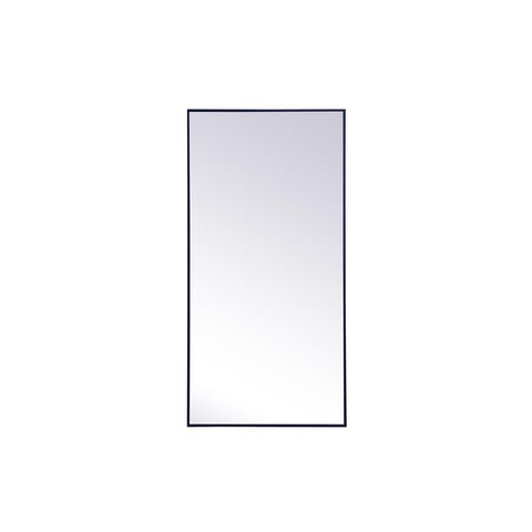 Elegant Lighting Metal frame rectangle mirror 30 inch x 60 inch in Blue