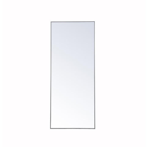 Elegant Lighting Metal frame rectangle mirror 30x 72 inch in Grey