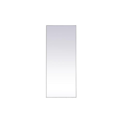Elegant Lighting Metal frame rectangle mirror 30x 72 inch in White