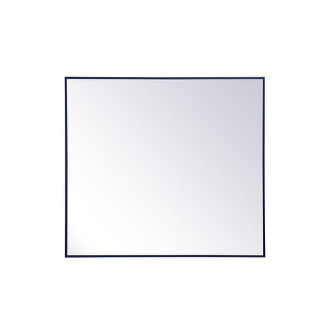 Elegant Lighting Metal frame rectangle mirror 36 inch x 40 inch in Blue