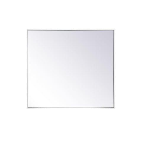 Elegant Lighting Metal frame rectangle mirror 36 inch x 40 inch in White