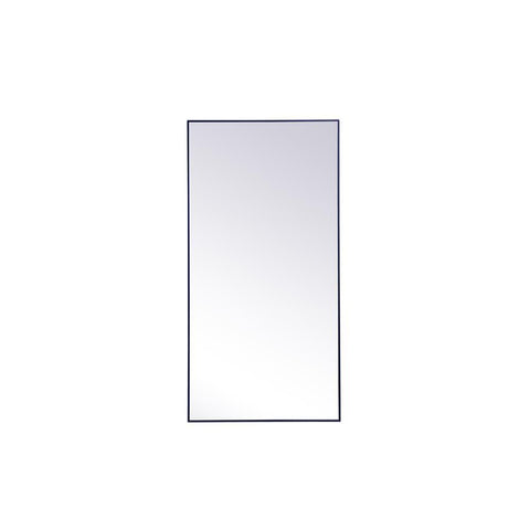 Elegant Lighting Metal frame rectangle mirror 36 inch x 72 inch in Blue