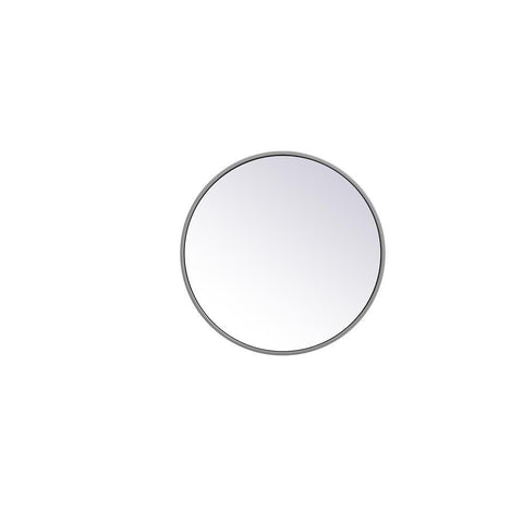 Elegant Lighting Metal frame round mirror 18 inch in Grey