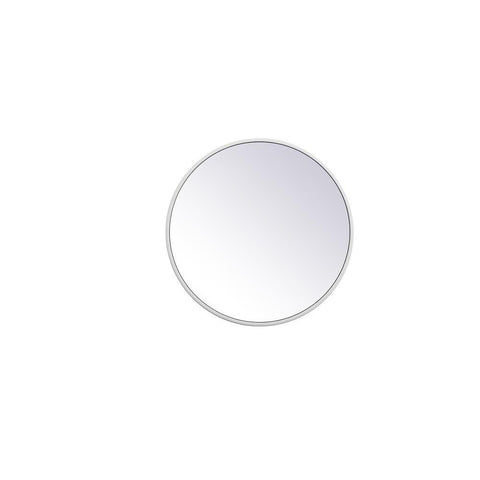 Elegant Lighting Metal frame round mirror 18 inch in White