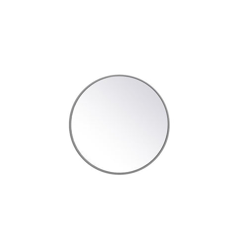 Elegant Lighting Metal frame round mirror 21 inch in Grey