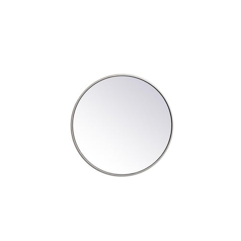 Elegant Lighting Metal frame round mirror 21 inch in Silver