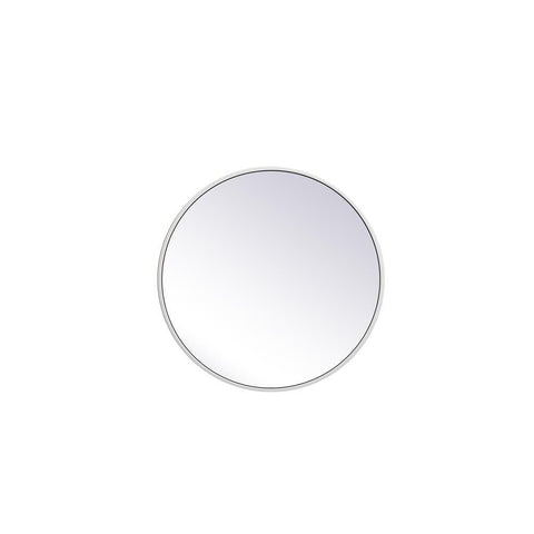 Elegant Lighting Metal frame round mirror 21 inch in White