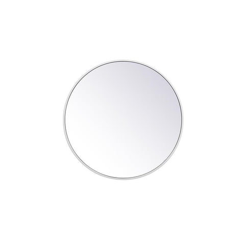 Elegant Lighting Metal frame round mirror 24 inch in White