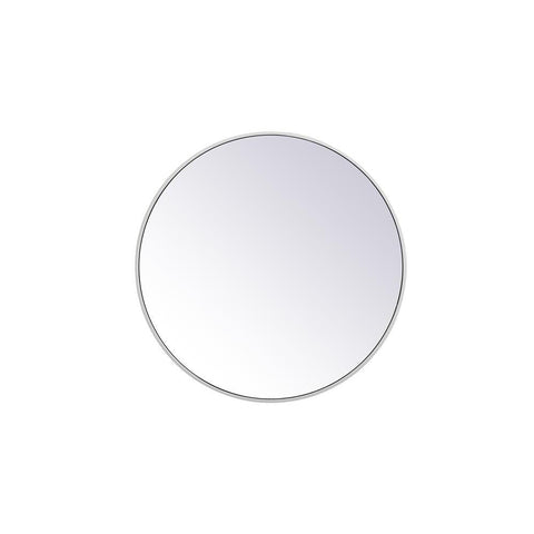 Elegant Lighting Metal frame round mirror 28 inch in White