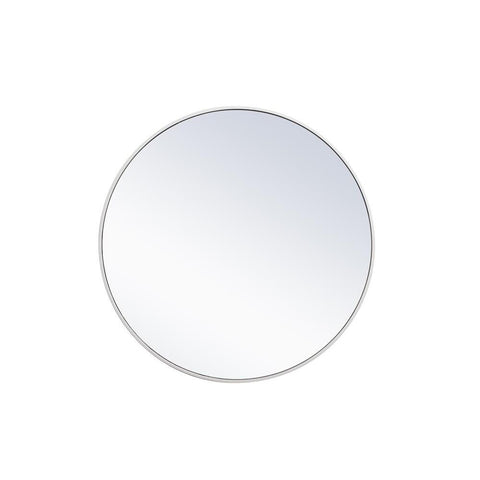 Elegant Lighting Metal frame round mirror 32 inch in White