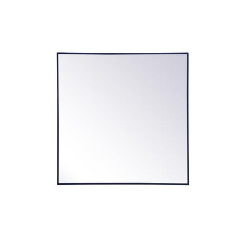 Elegant Lighting Metal frame round mirror 36 inch x 36 inch in Blue
