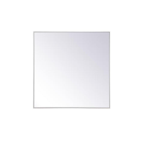 Elegant Lighting Metal frame round mirror 36 inch x 36 inch in White
