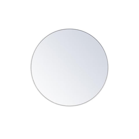 Elegant Lighting Metal frame round mirror 48 inch in White