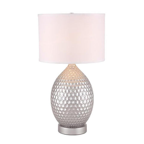 Elegant Lighting Miel 1 light Silver Table Lamp