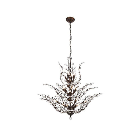 Elegant Lighting Orchid 18 light Dark Bronze Chandelier Clear Elegant Cut Crystal