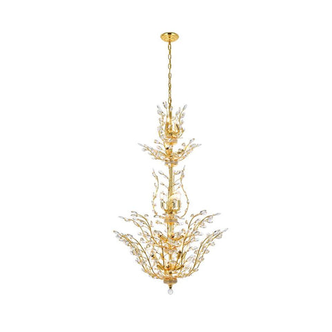 Elegant Lighting Orchid 25 light Gold Chandelier Clear Swarovski Elements Crystal