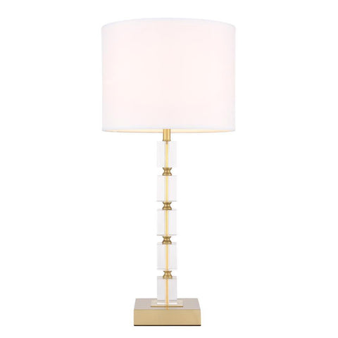 Elegant Lighting Palais 1 light Brass Table Lamp