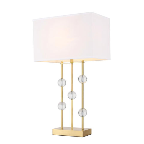 Elegant Lighting Rene 1 light Brass Table Lamp