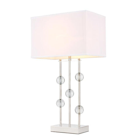Elegant Lighting Rene 1 light Polished Nickel Table Lamp