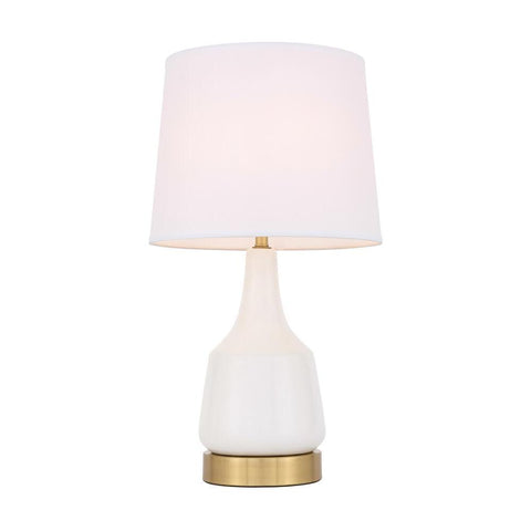 Elegant Lighting Reverie 1 light White Table Lamp