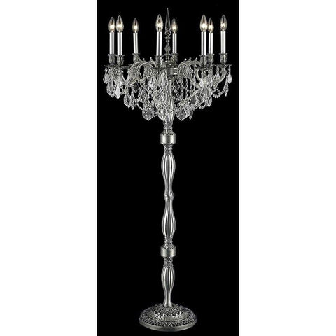 Elegant Lighting Rosalia 8 light Pewter Floor Lamp Clear Elegant Cut Crystal