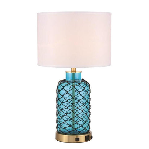 Elegant Lighting Sirena 1 light Brass Table Lamp