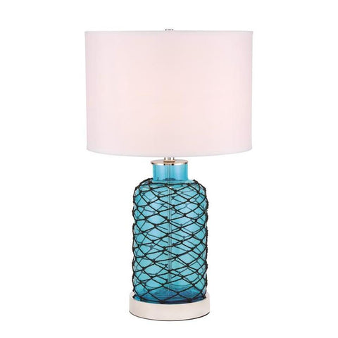 Elegant Lighting Sirena 1 light Polished Nickel Table Lamp