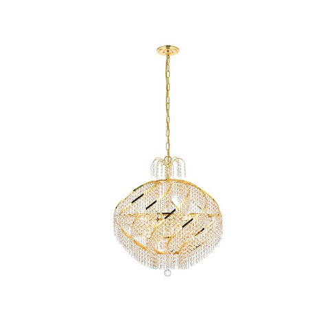 Elegant Lighting Spiral 15 light Gold Chandelier Clear Elegant Cut Crystal