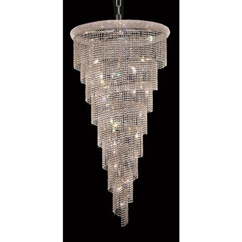 Elegant Lighting Spiral 26 light Chrome Chandelier Clear Royal Cut Crystal