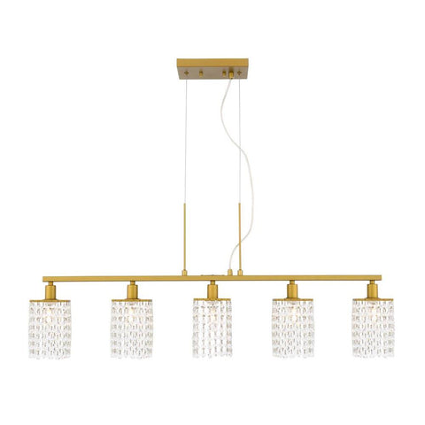 Elegant Lighting Taylor 5 light Brass Pendant
