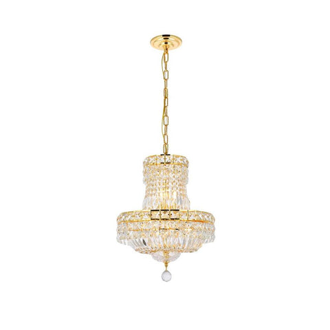 Elegant Lighting Tranquil 6 light Gold Pendant Clear Swarovski Elements Crystal