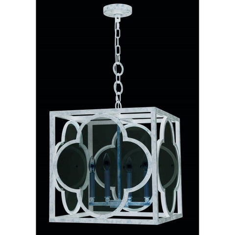 Elegant Lighting Trinity 4-Light 18 Inch Pendant in Aged Copper w/Clear Glass