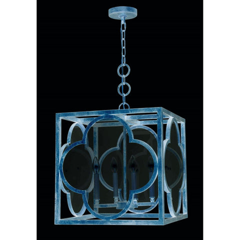 Elegant Lighting Trinity 4-Light 18 Inch Pendant in Golden Iron w/Clear Glass