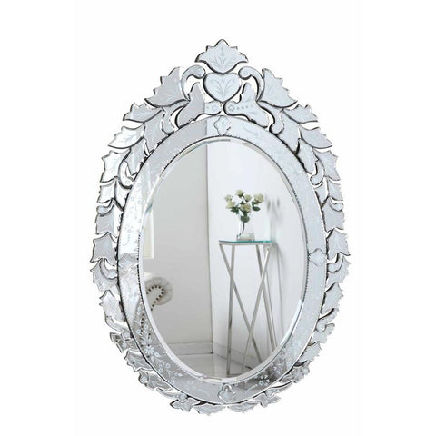 Elegant Lighting Venetian 32.75 in. Transitional Mirror in Clear