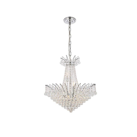 Elegant Lighting Victoria 11 light Chrome Chandelier Clear Royal Cut Crystal