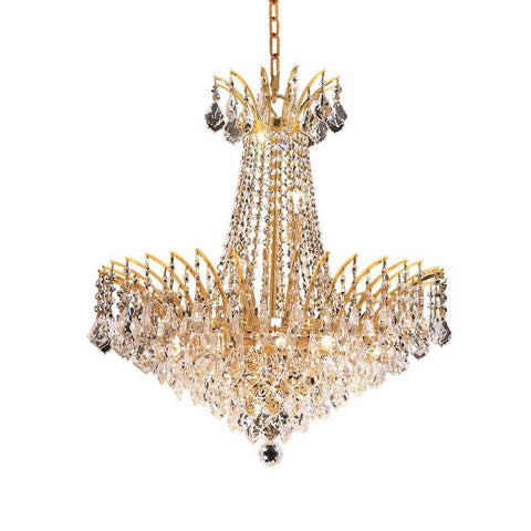 Elegant Lighting Victoria 11 light Gold Chandelier Clear Elegant Cut Crystal