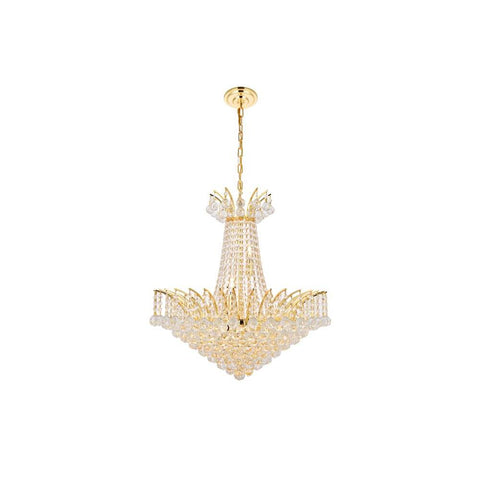 Elegant Lighting Victoria 11 light Gold Chandelier Clear Elegant Cut Crystal