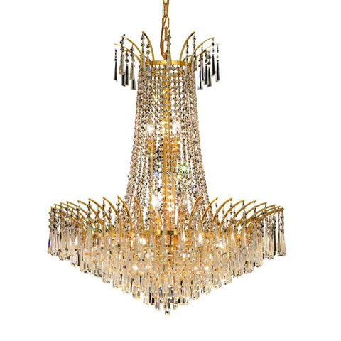 Elegant Lighting Victoria 16 light Gold Chandelier Clear Elegant Cut Crystal